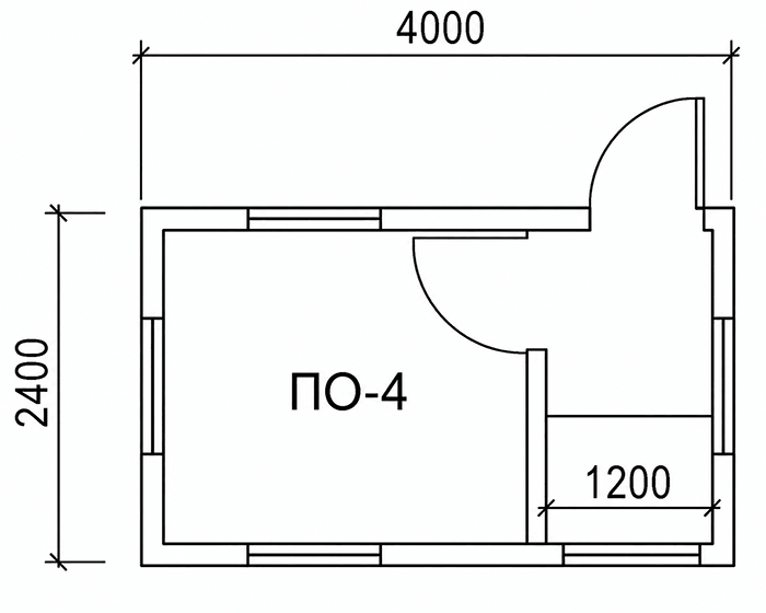 Планировка поста охраны 4